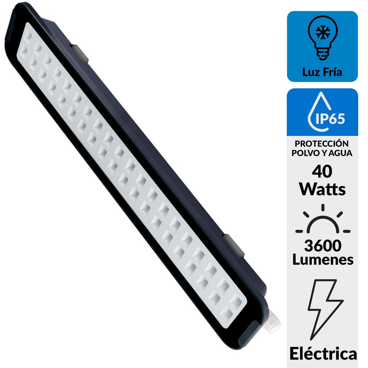 HALUX - Estanco hermético rectangular vidrio 120 cm 40W