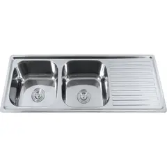 FDV - Lavaplatos 2 Cubeta(s) 1.20x17x43.5 cm Acero inoxidable