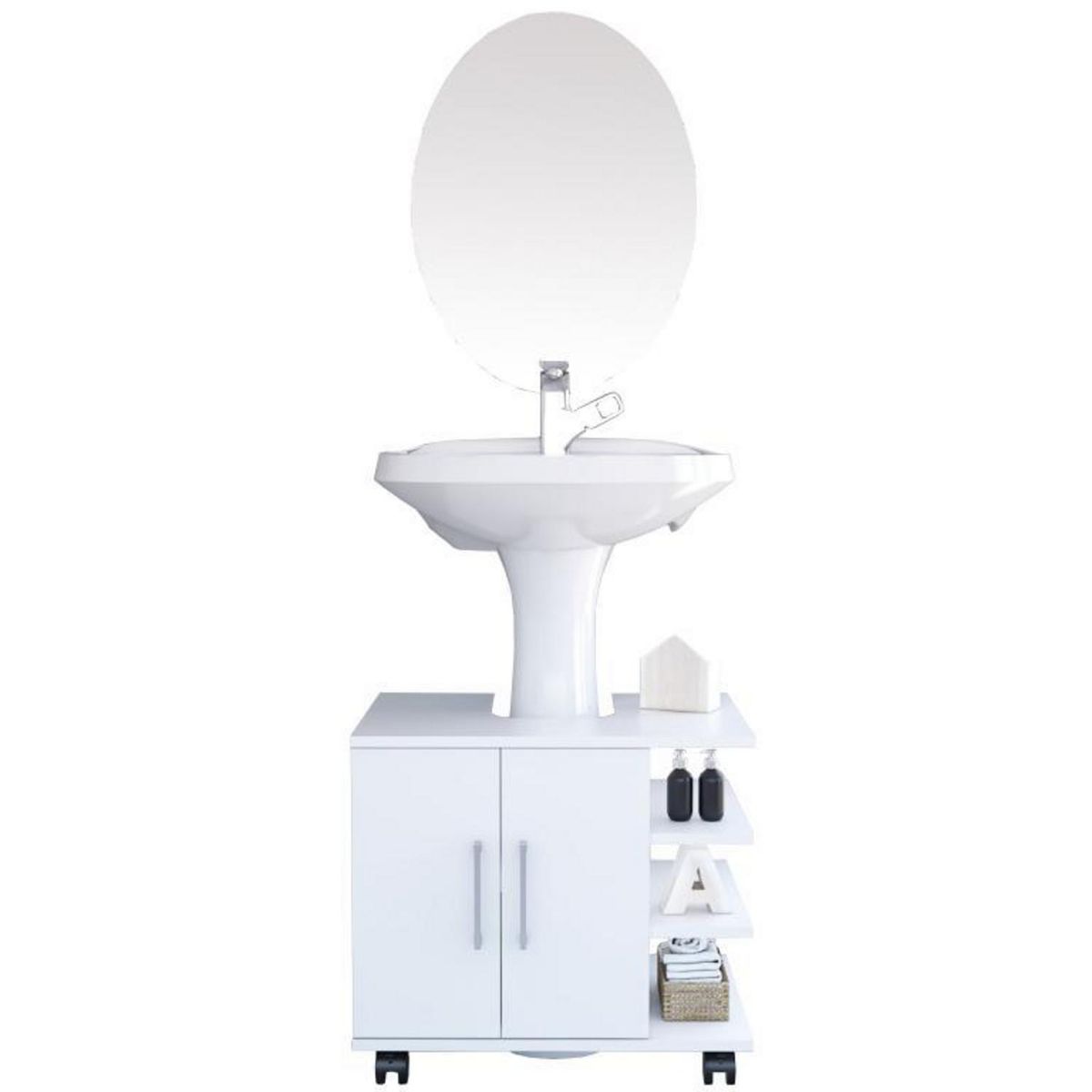 TUHOME - Combo Mueble de Lavamanos/Espejo