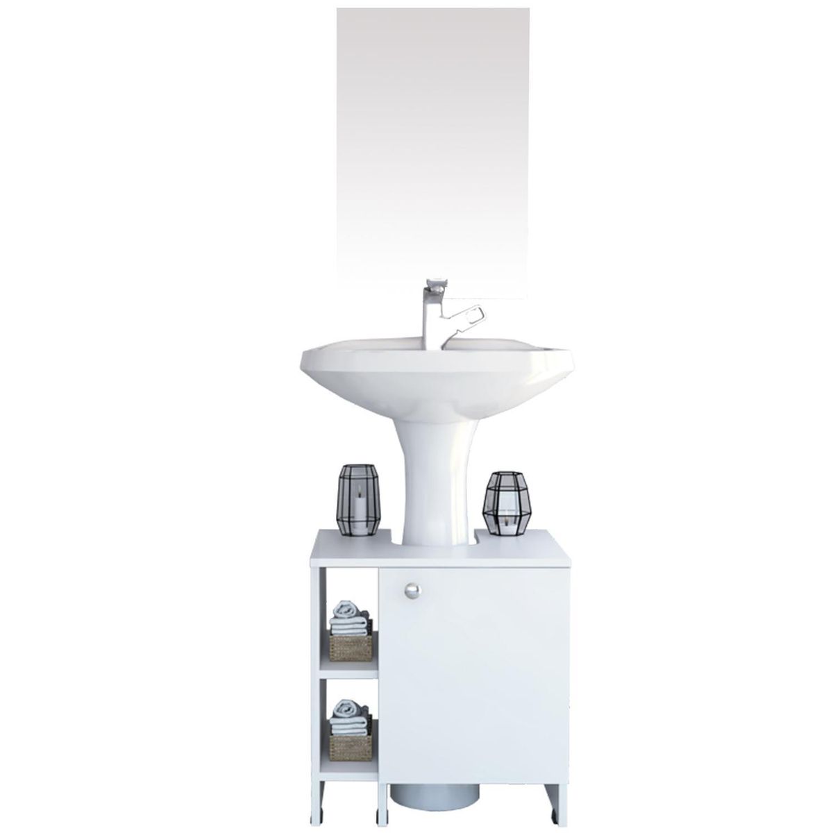 TUHOME - Combo mueble de lavamanos + espejo