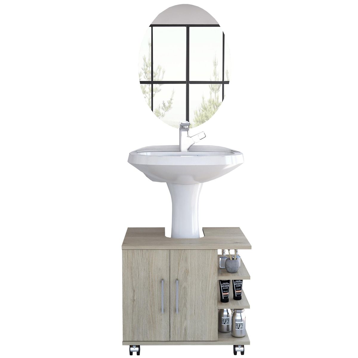 TUHOME - Combo mueble de lavamanos + espejo