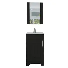 TUHOME - Combo botiquín + mueble lavamanos wengue