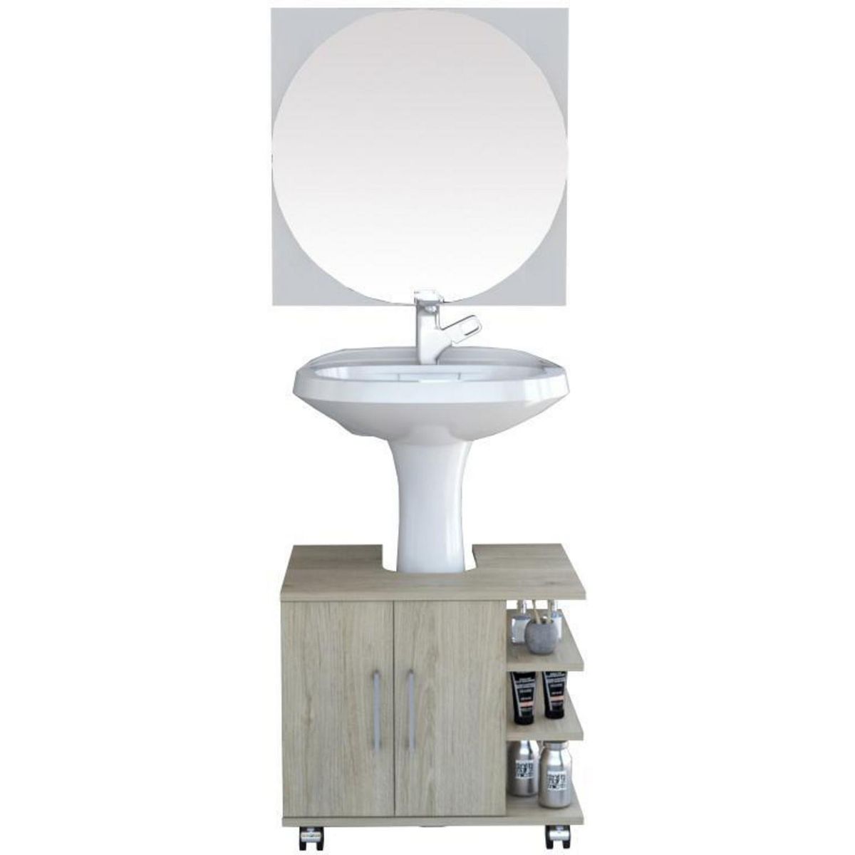 TUHOME - Combo Mueble de Lavamanos/Espejo