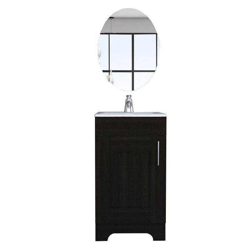 TUHOME - Combo Mueble de Lavamanos/Espejo Wengue