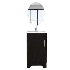 TUHOME - Combo Mueble de Lavamanos/Espejo Wengue