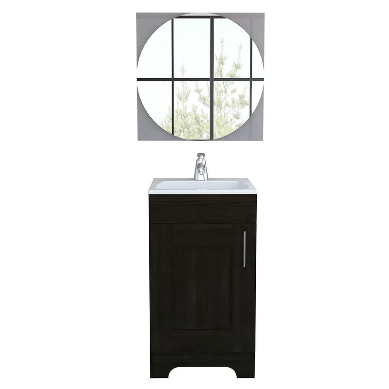 TUHOME - Combo Mueble de Lavamanos/Espejo Wengue