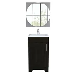 TUHOME - Combo Mueble de Lavamanos/Espejo Wengue