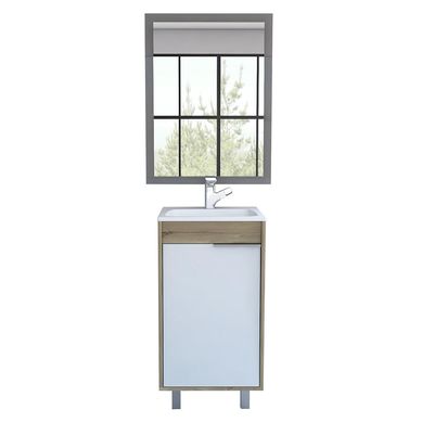 Combo mueble de lavamanos piso + espejo