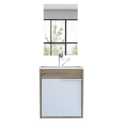 Combo mueble de lavamanos flotante + espejo