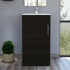 TUHOME - Combo Mueble de Lavamanos/Espejo Wengue