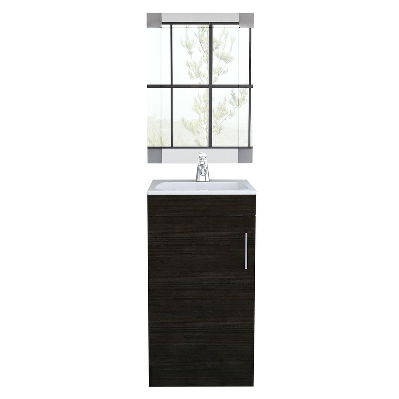 TUHOME - Combo Mueble de Lavamanos/Espejo Wengue