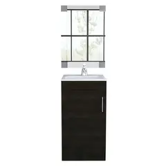 TUHOME - Combo Mueble de Lavamanos/Espejo Wengue