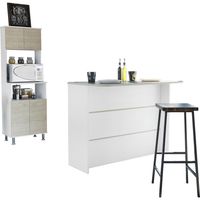 Combo Mueble Cocina Microondas Barra Complemento
