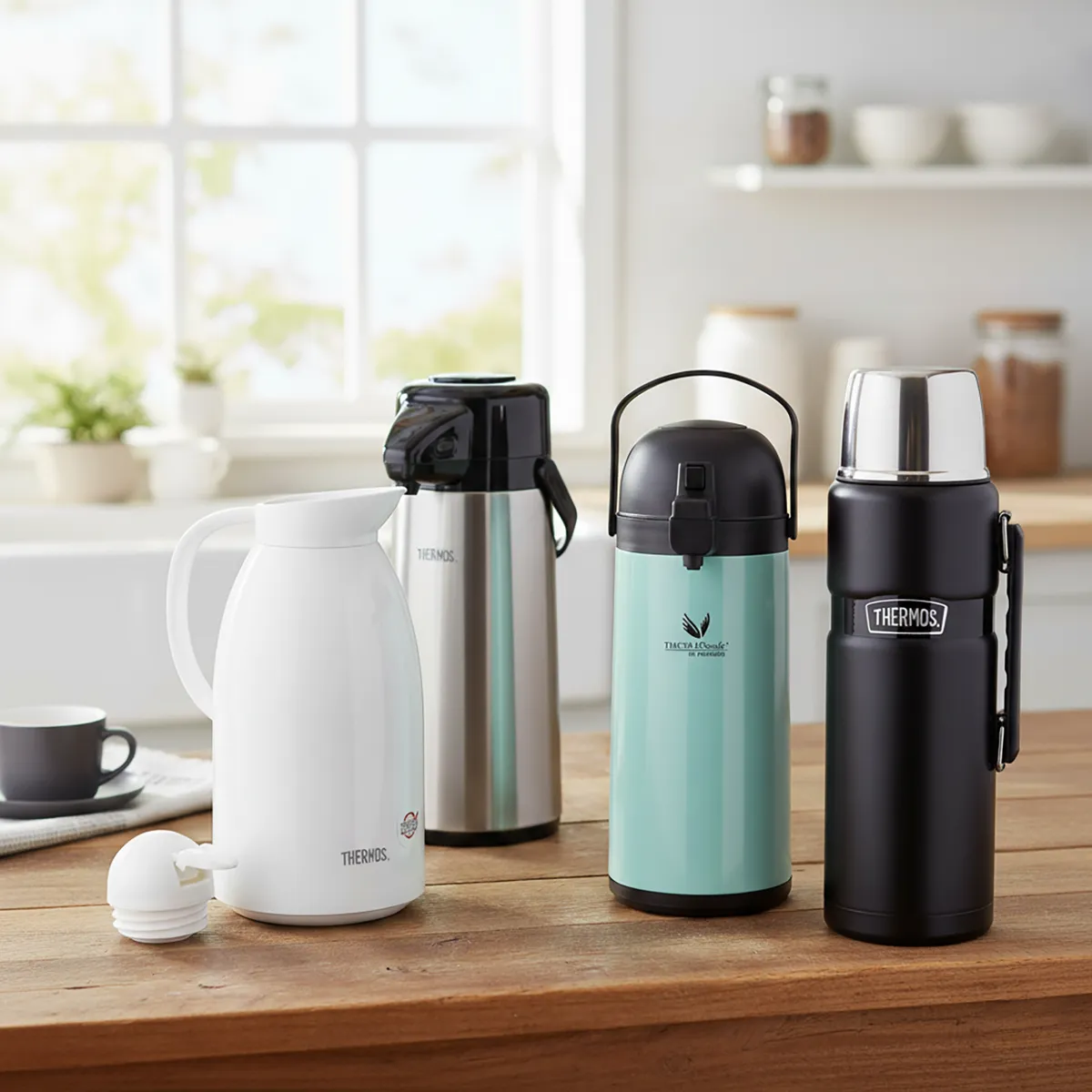 THERMOS - Termo Sifón Agua Caliente 1.9 l Plateado/Negro