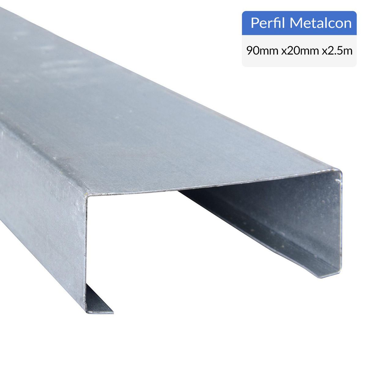 GENERICO - Perfil C Metalcon Estructural Perforado Metal 90x20x0.85 mm 2.5 m