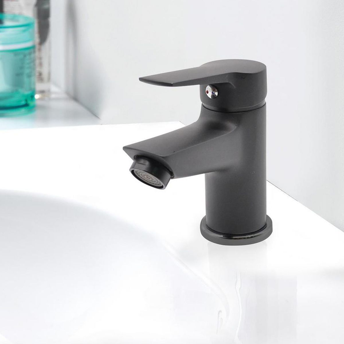 STRETTO - Monomando Lavatorio Arezzo NEGRO