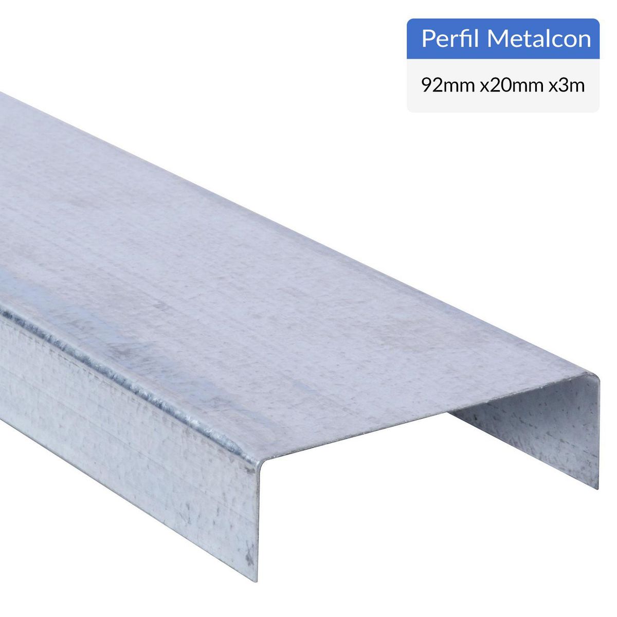 GENERICO - Perfil U Metalcon Estructural Metal 92x20x0.85 mm 3 m