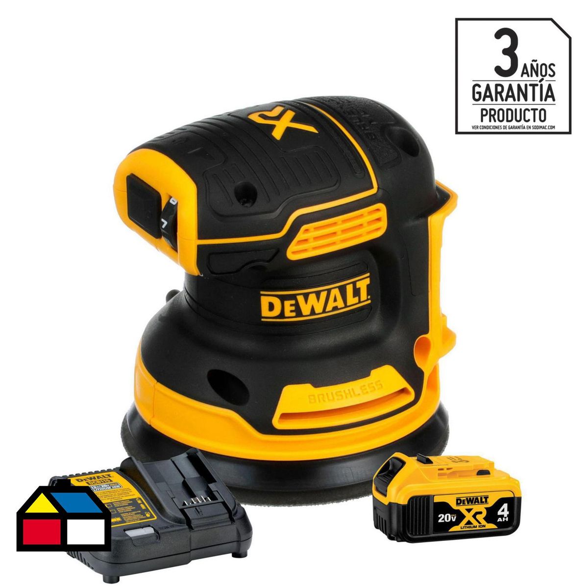 DEWALT - Lijadora roto orbital inalámbrica 20V + 1 batería