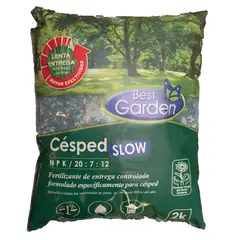 BEST GARDEN - Fertilizante cesped slow saco 2 kg