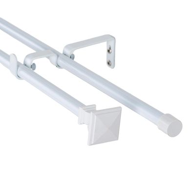 Set de Barra Doble 13/16 mm extensible 120-200 Prisma Blanco