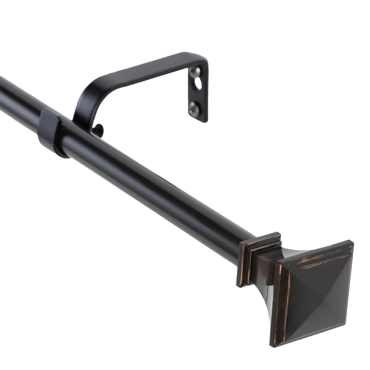 METALHSA - Set de Barra Simple 13/16 mm extensible 120-200 Prisma Negro