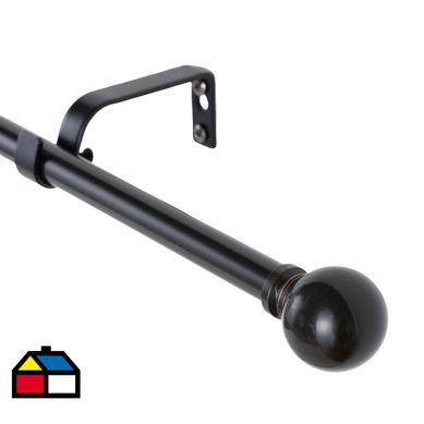 Set de Barra Simple 13/16 mm extensible 120-200 Bola Negro