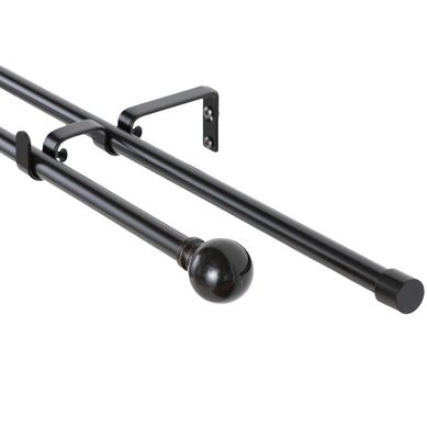 Set de Barra Doble 13/16mm extensible 70-120cm Bola Negro Envejecido