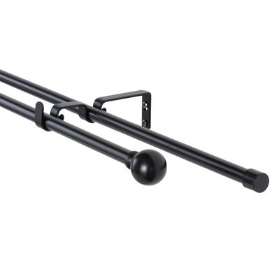 Set de Barra Doble 13/16 mm extensible 70-120 cm Bola Negro