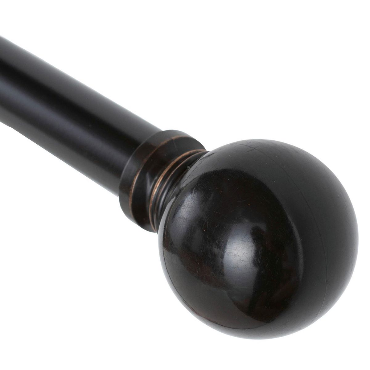 METALHSA - Set de Barra Simple 13/16 mm extensible 70-120cm Bola Negro Envejecido