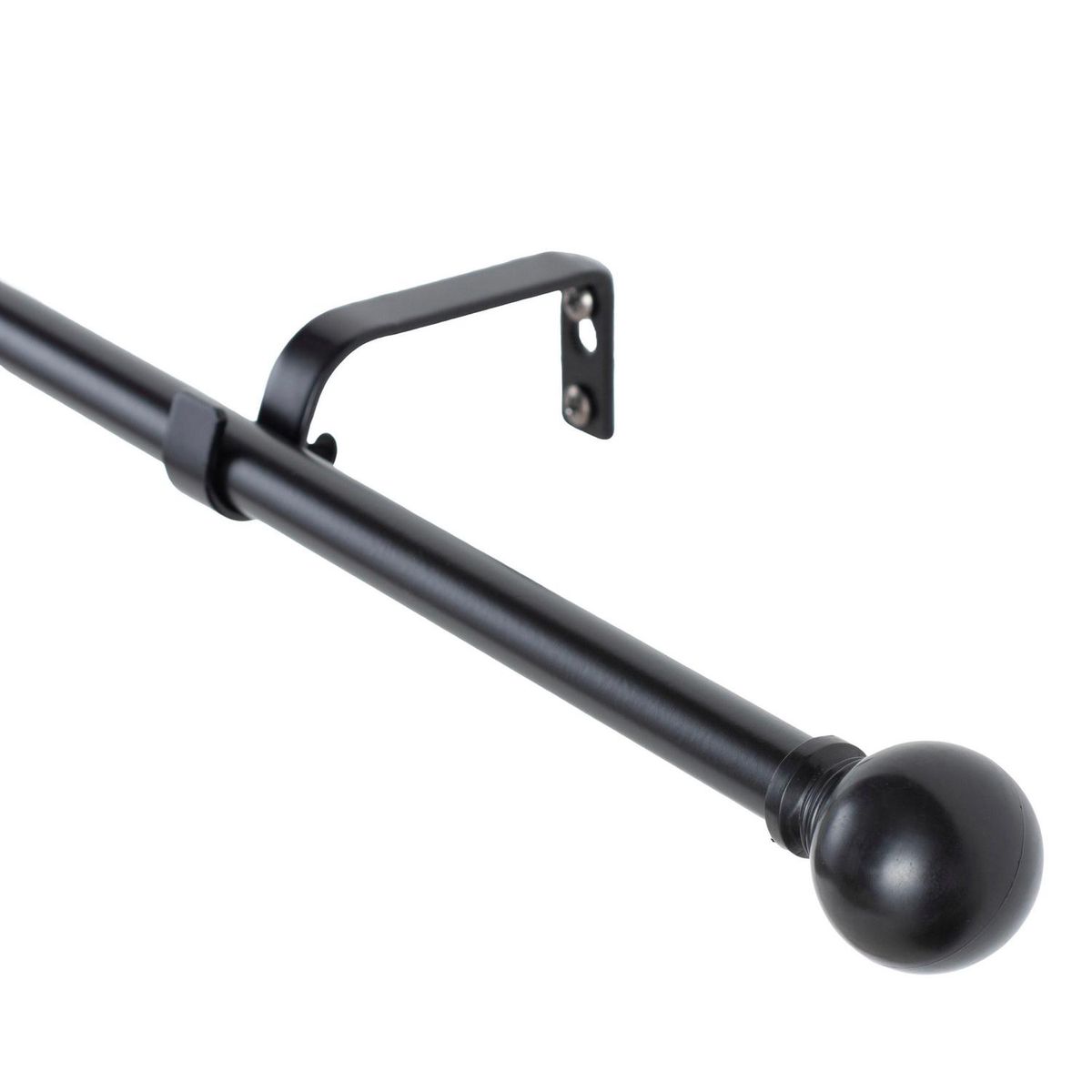 METALHSA - Set de Barra Simple 13/16 mm extensible 200-250 cm Bola Negro