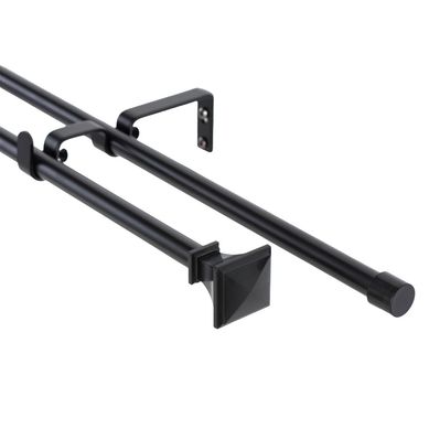 Set de Barra Doble 13/16 mm extensible 120-200 cm Prisma Negro