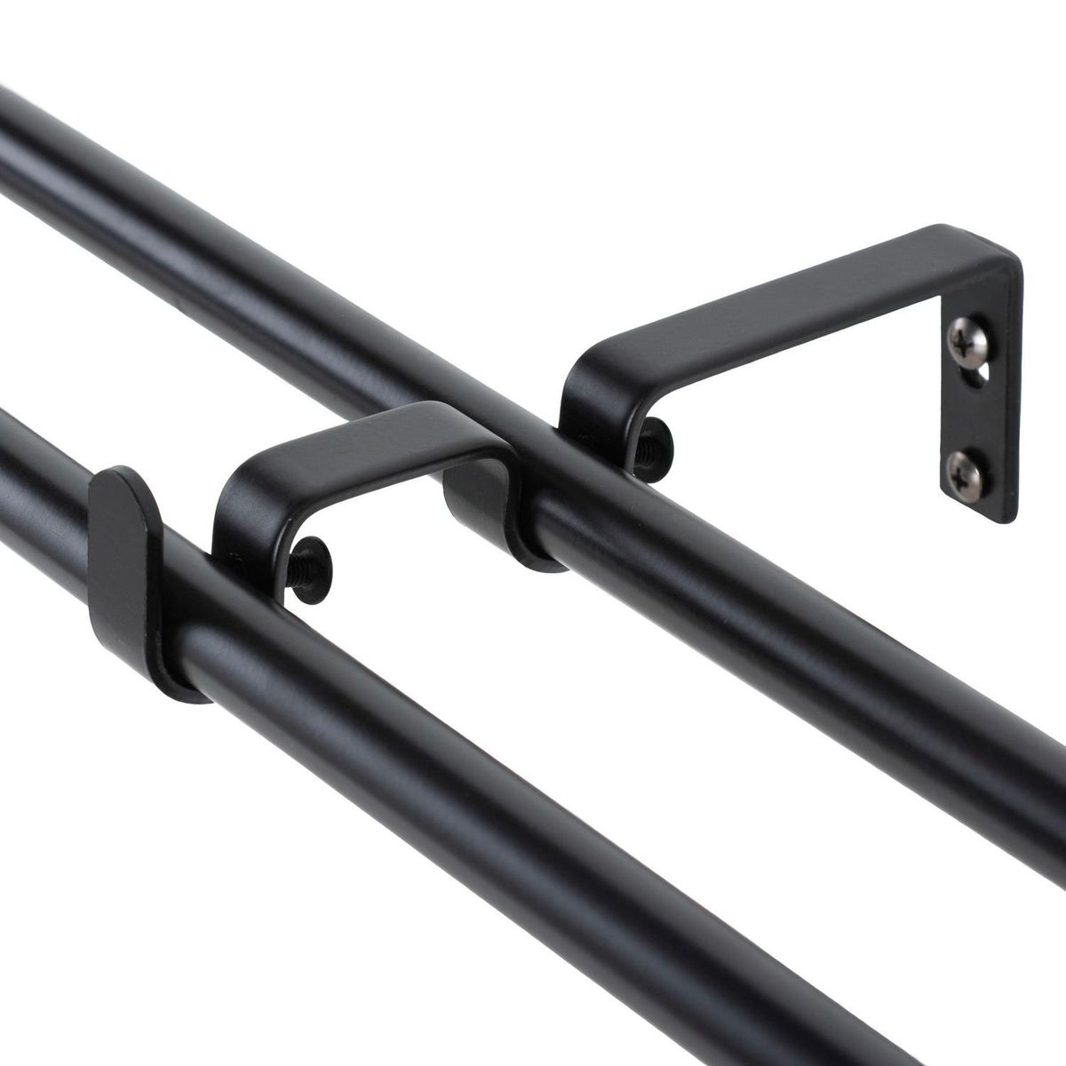 METALHSA - Set de Barra Doble 13/16 mm extensible 120-200 cm Prisma Negro