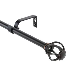 METALHSA - Set de Barra Simple 13/16 mm extensible 70-120 cm Nido Negro