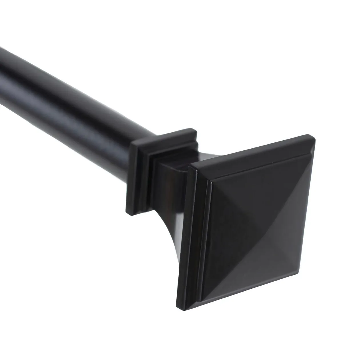 METALHSA - Set de Barra Simple 13/16 mm extensible 120-200 cm Prisma Negro