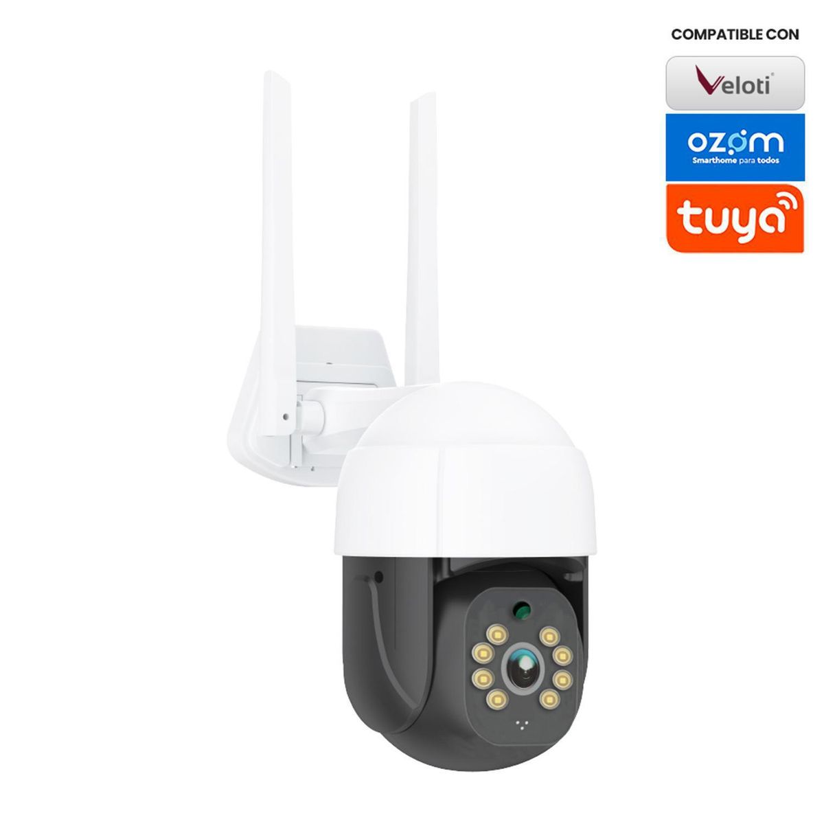 VELOTI - Cámara de seguridad domo smart exterior FULL HD Wifi