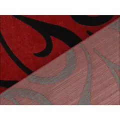 IDETEX - Bajada de Cama Carved 80x120 cm Rojo