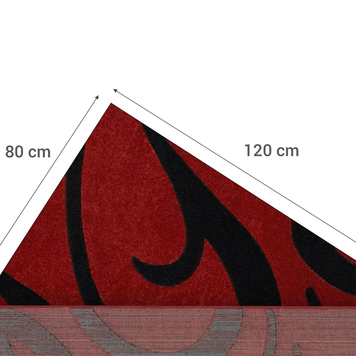 IDETEX - Bajada de Cama Carved 80x120 cm Polipropileno Rojo