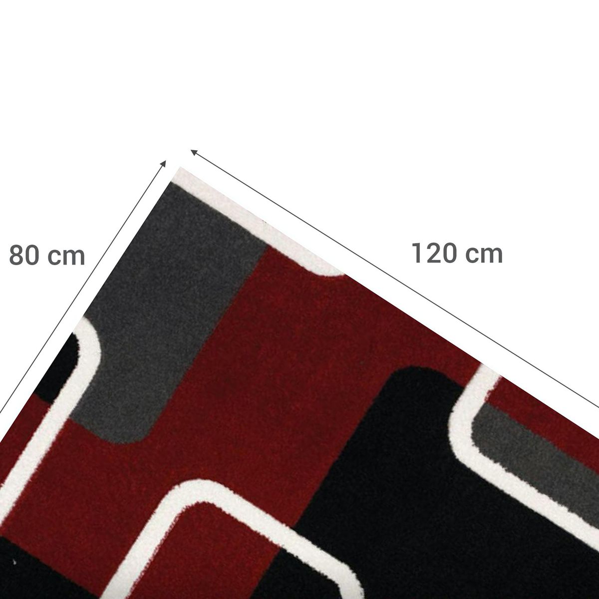 IDETEX - Bajada de Cama Carved 80x120 cm Polipropileno Rojo