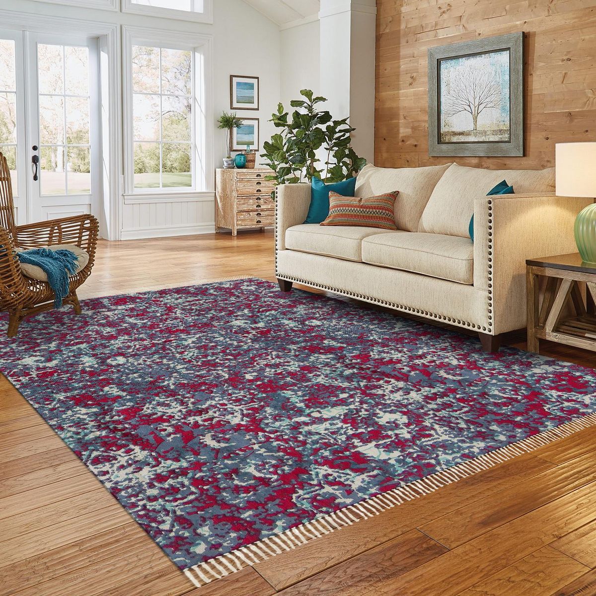 IDETEX - Alfombra Cotton 160x230 cm Algodón Rojo