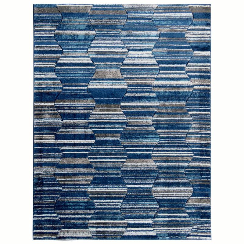 IDETEX - Bajada de Cama Florida 80x120 cm Polipropileno Azul
