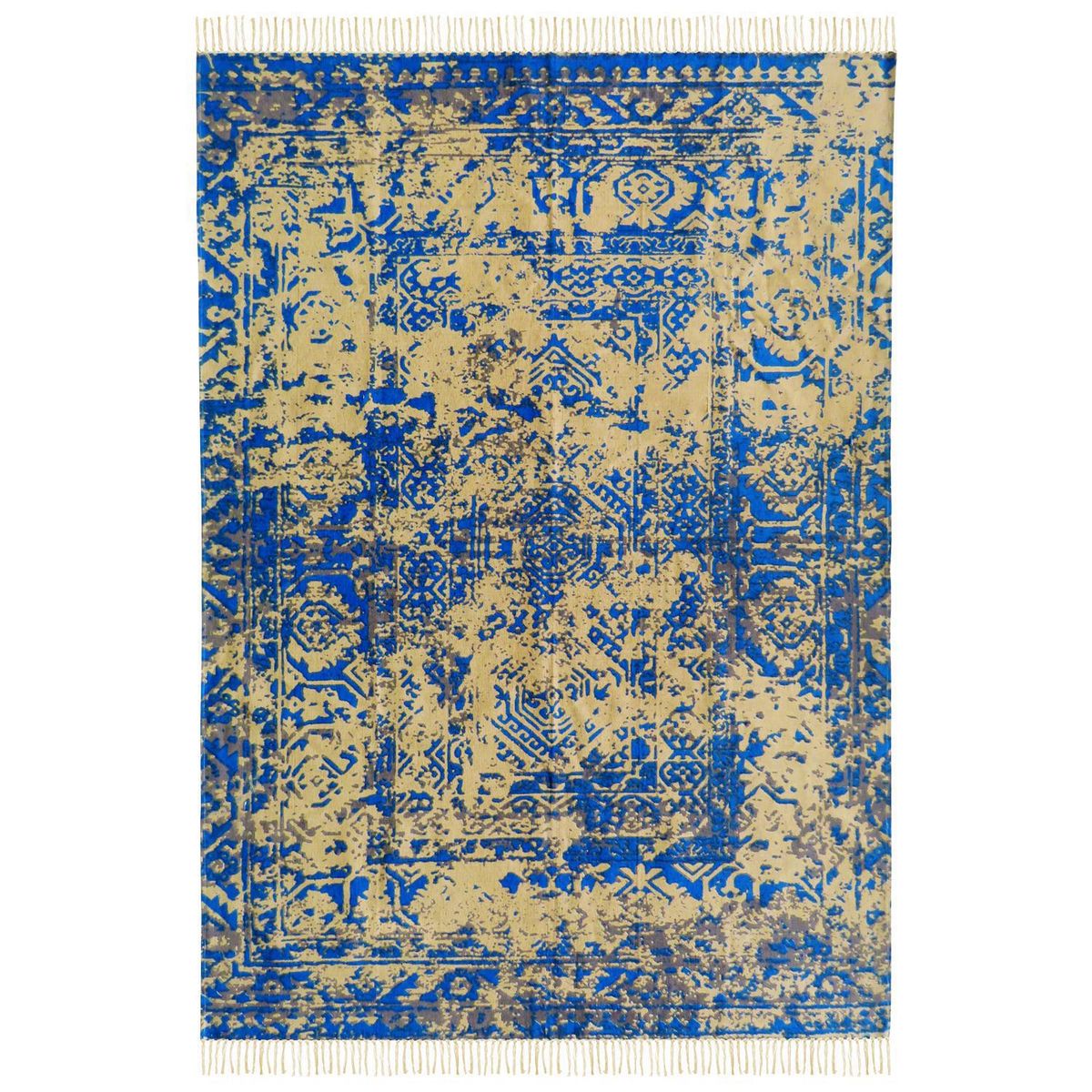 IDETEX - Alfombra Cotton 160x230 cm Algodón Azul