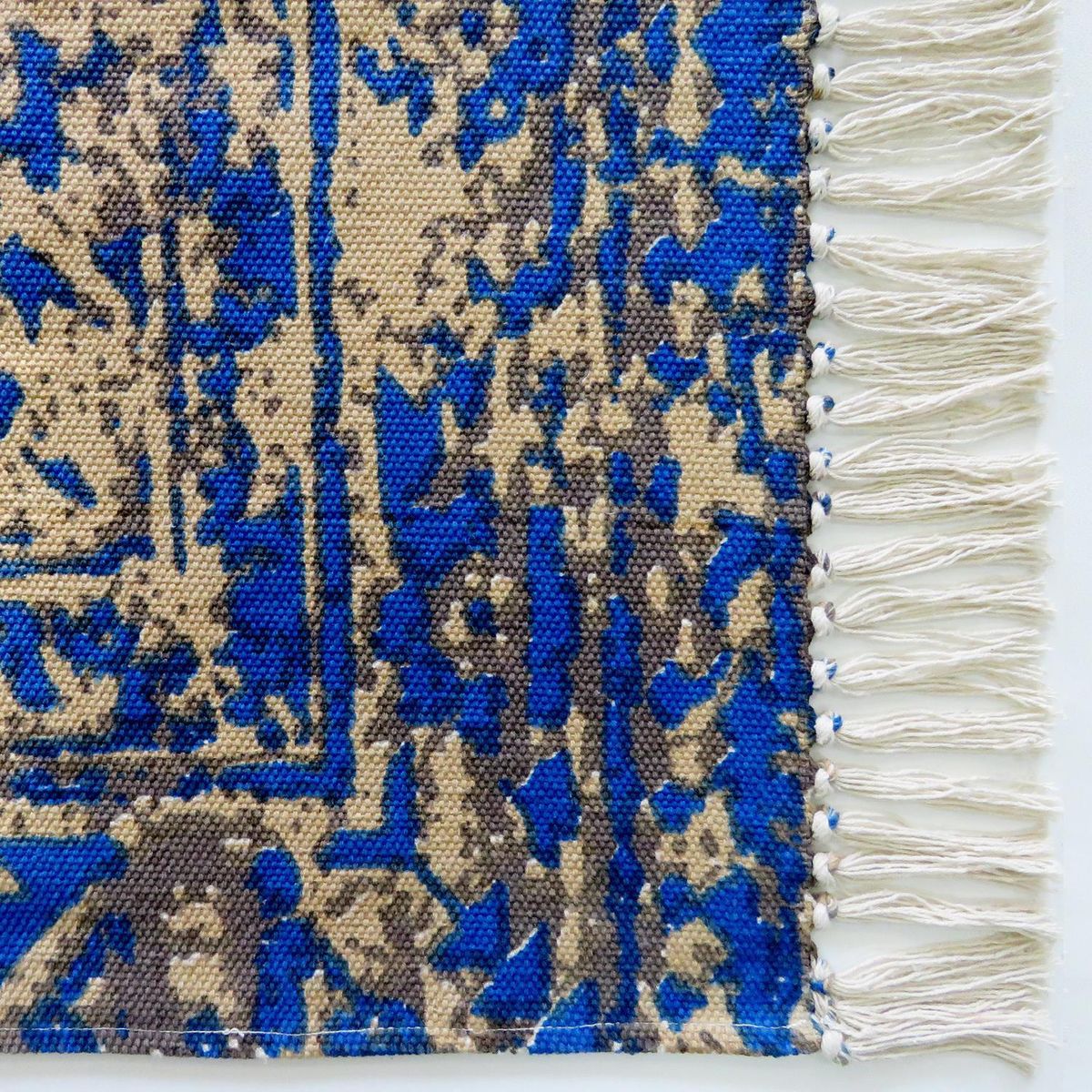 IDETEX - Alfombra Vintage 70x230 cm Algodón Azul