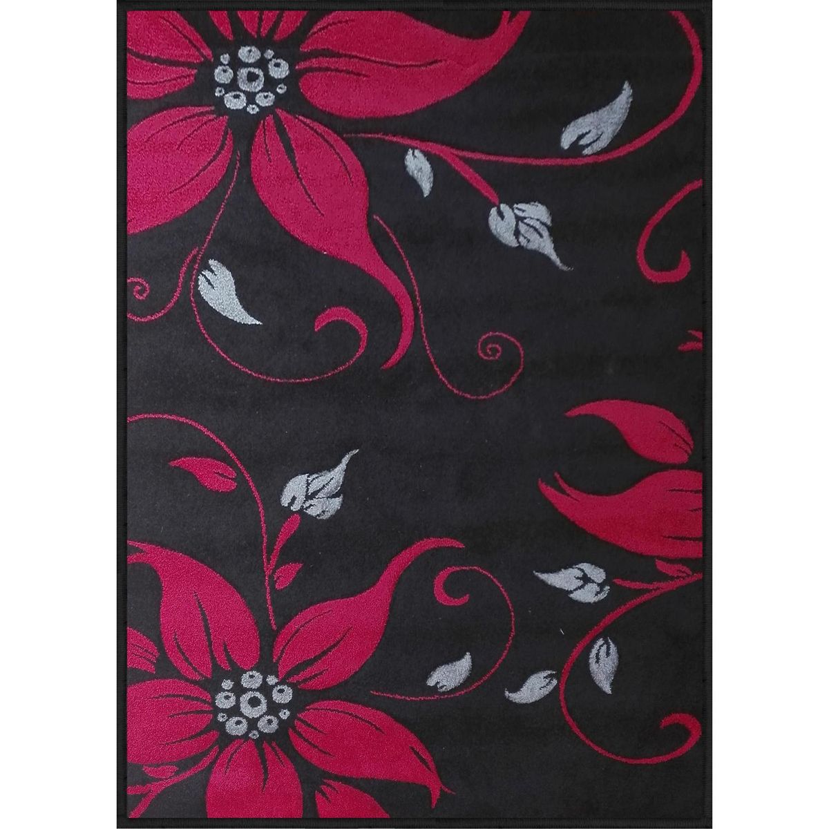 IDETEX - Bajada de Cama Carved 80x120 cm Polipropileno Negro