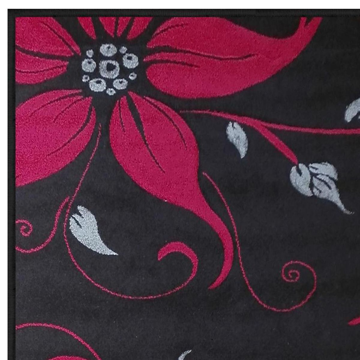 IDETEX - Bajada de Cama Carved 80x120 cm Polipropileno Negro