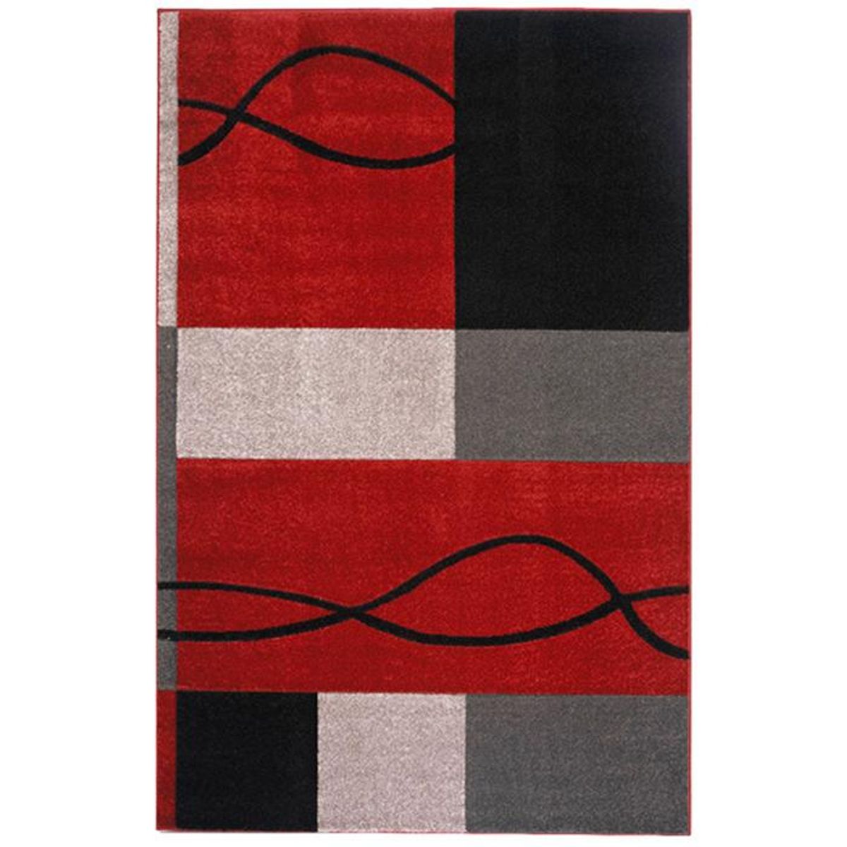 IDETEX - Bajada de Cama Carved 80x120 cm Polipropileno Rojo