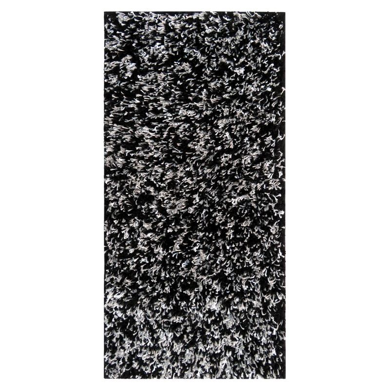 IDETEX - Bajada de Cama Shaggy 50x100 cm Polipropileno Negro