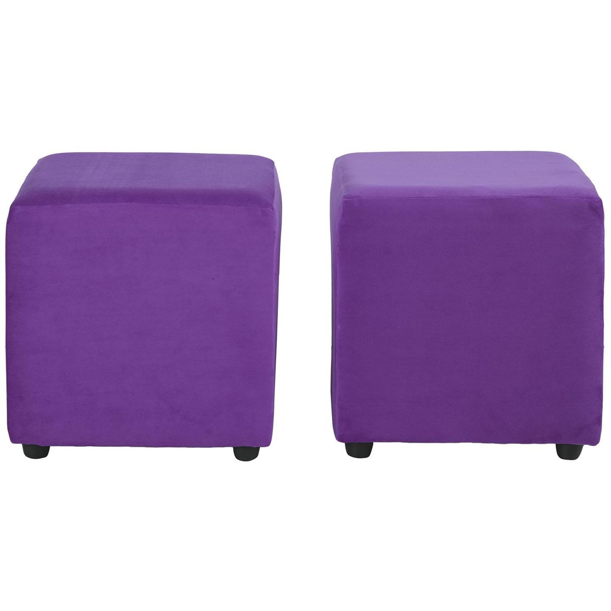 BODEVIR - Set 2 Poufs Cali Felpa