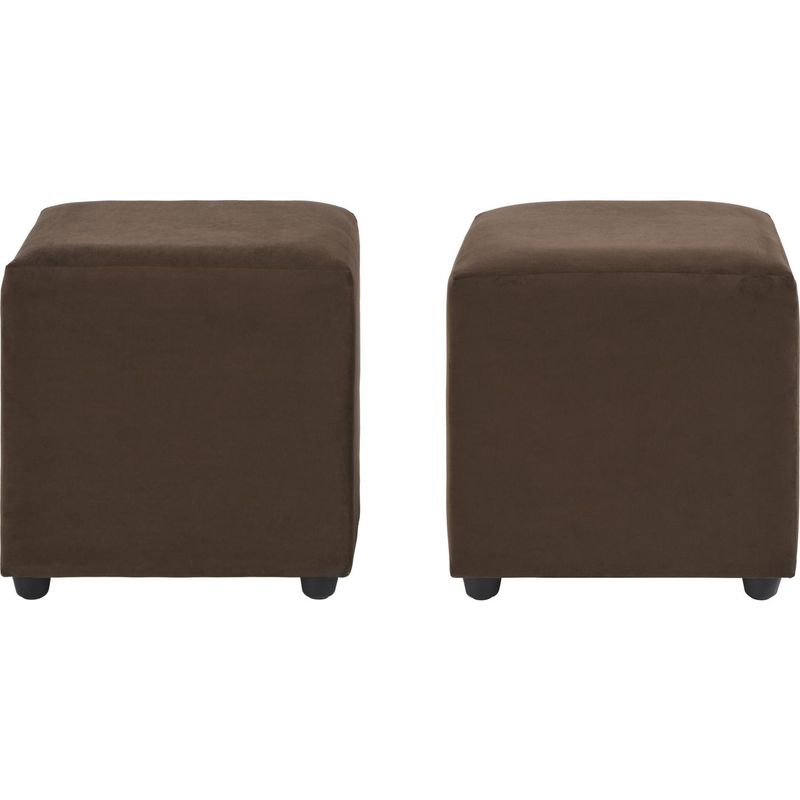 BODEVIR - Set 2 Poufs Cali Felpa