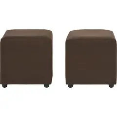BODEVIR - Set 2 Poufs Cali Felpa