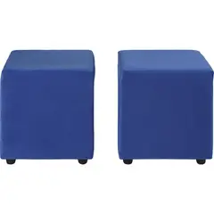 BODEVIR - Set 2 Poufs Cali Felpa